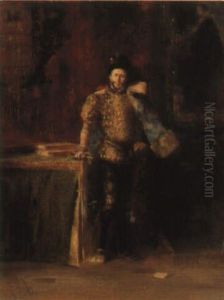 A Man In Medieval Costume by Salvador Sanchez Barbudo