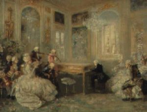 La Leccion De Musica by Salvador Sanchez Barbudo