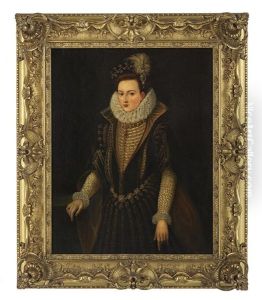 Portrait Of A Spanish Court Lady, Possibly Infanta Catalina Micaela Of Austria (1567-1597) by Alonso Sanchez Coello