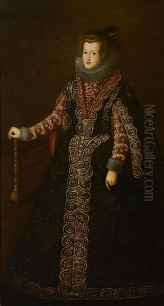 A Portrait Of A Noble Lady, Full-length - view 1