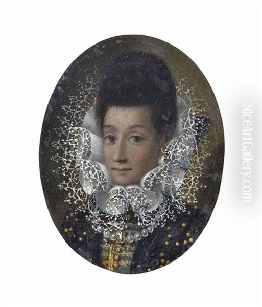 Portrait Of A Lady, Bust-length, With A Ruff And A Pearl Necklace - view 1