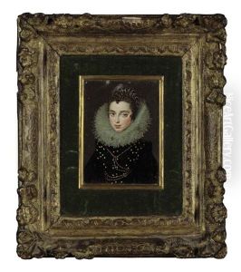 Portrait Of A Lady In Black With A Ruff by Alonso Sanchez Coello