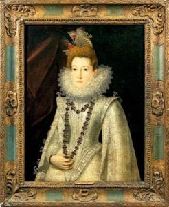 Portrait D'une Femme (l'infante Isabelle Claire Eugenie?) by Alonso Sanchez Coello