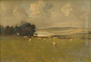 Evening Landscapewith Sheep by Emile Boulard