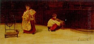 Altar Boys Preparing The Mass by Emilio Sanchez Sola