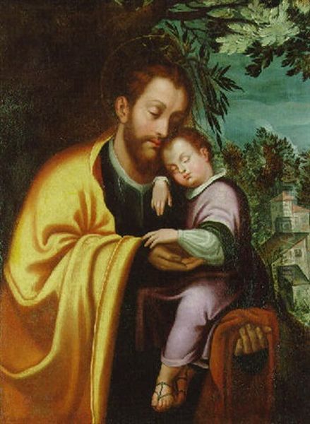 Saint Joseph With The Infant Christ - view 1