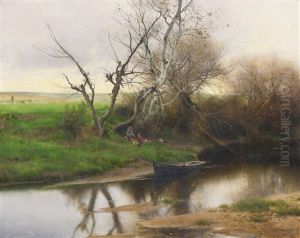 A Quiet Stretch Of River by Emilio Sanchez-Perrier