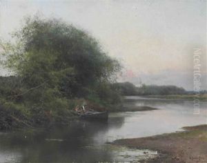 A Summer Day On The River by Emilio Sanchez-Perrier