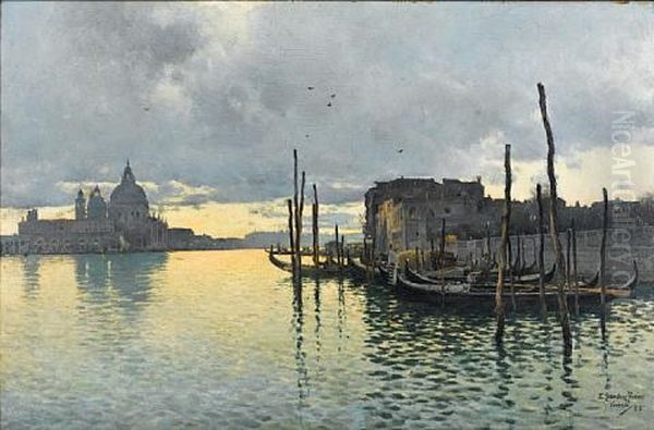 Evening, Looking Towards The Grand Canal With Santa Maria Della Salute In The Distance - view 1
