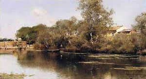 Un Molino, Sevilla (windmill By The Guadalquivir, Seville) by Emilio Sanchez-Perrier