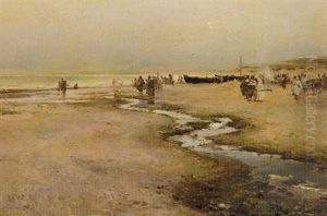 Arrivee Au Marche, Tanger by Emilio Sanchez-Perrier