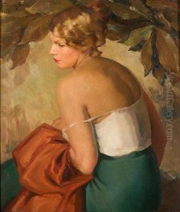 Joven En El Jardin by Eduardo Sanchez-Sola