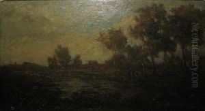 Riviere Dans Un Paysage by Hippolyte Boulenger