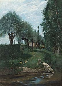 Gronskande Sommarlandskap by Hjalmar Sandberg