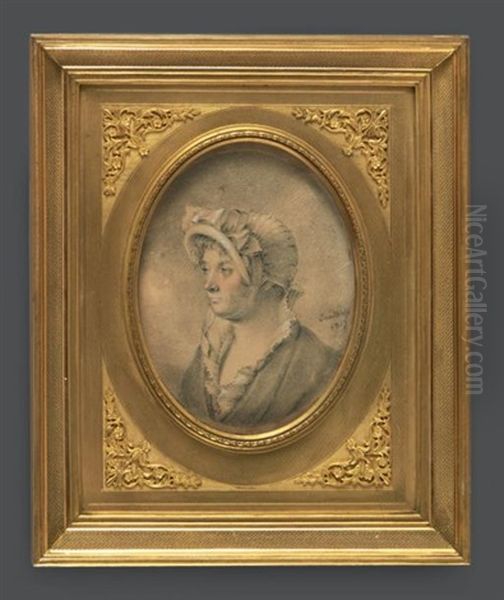 Portrait De Catherina-wilhelmina Adlerberg En Buste Vers La Gauche, Vetue D'une Robe A Large Collerette Plissee Et Chapeau Enrubanne - view 1