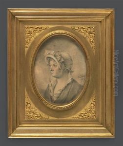 Portrait De Catherina-wilhelmina Adlerberg En Buste Vers La Gauche, Vetue D'une Robe A Large Collerette Plissee Et Chapeau Enrubanne