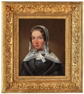 Portratt Av Forfattarinnan Fredrika Bremer (1801-1865)