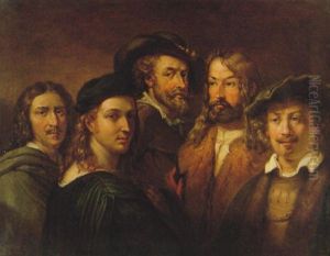 Fem Konstnarer: Poussin, Rafael (egentligen Bindo Altoviti), Rubens, Durer Och Rembrandt