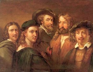 Fem Konstnarer - Poussin, Rafael (egentligen Bindo Altoviti), Rubens, Durer Och Rembrandt