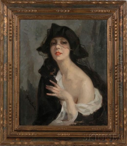 Woman With A Lace Veil - view 1