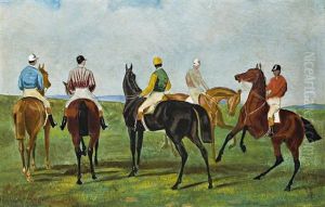 Gathering For The Start Of The Christmas Handicap, Burenda Races, Queensland, 26 December by Harry G. Horsford Sandeman