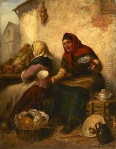 Corner Of An Irish Market, 1901 by Robert Sanderson