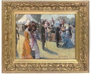 At The Polo Match, Ranelagh by John Sanderson-Wells