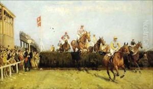 The Grand National Steeplechase: Really True And Forbia At Beecher's Brook (+ Valentine's Jump; Pair)