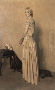 Portrait Of Mrs. Claude Leigh Portrait Of Mrs. Claude Leigh