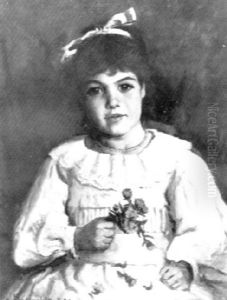 Portrait Of Young Girl With Flowers
