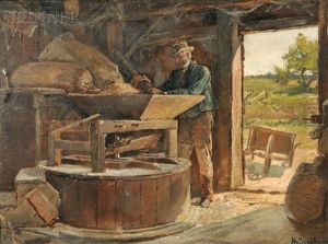 The Village Mill by Henry Sandham