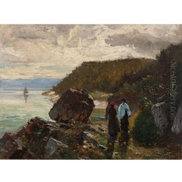 Path By The River, Murray Bay, Lower St. Lawrence, Can. - view 1
