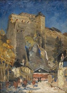 Oldest Tower - Godfreys, Chateau Of Bouillon by Henry Sandham