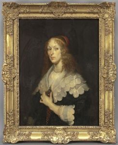 Portrait Of Lady Holding A Brooch