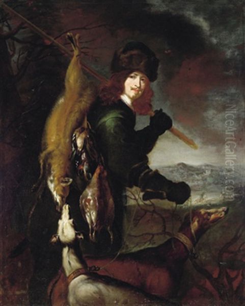 Ein Jager Mit Seiner Jagdbeute In Einer Landschaft: Allegorie Des Herbstes - view 1