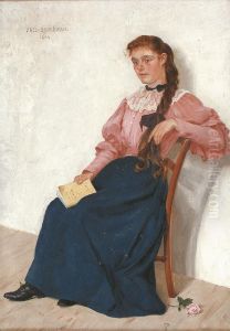 Jeune Femme A La Lecture by Abel Boulineau