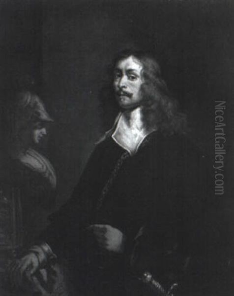 Portrait Of The Artist With A Classical Bust And Renaissance Pillar - view 1