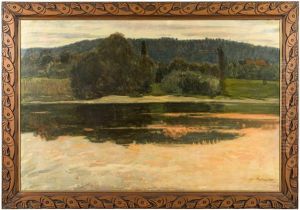Sonnenuntergang Bei Stein Am Rhein by Hans Sandreuter