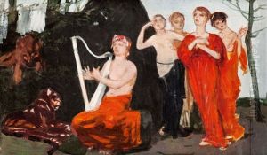 Orpheus Mit Musen by Hans Sandreuter