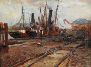 Hamburg Harbour by Leonhard Sandrock