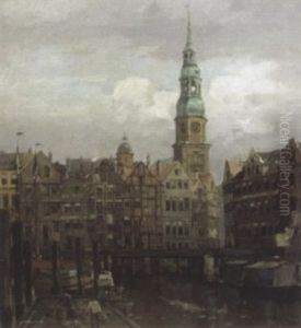 Blick Auf St. Katharinen Und Den Katharinenfleet