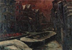 Flut Im Winter by Leonhard Sandrock
