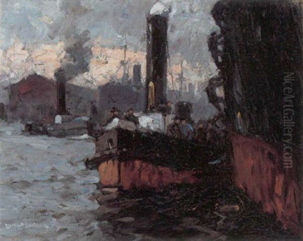 Dampskibe I Hamborg Havn - view 1