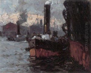 Dampskibe I Hamborg Havn