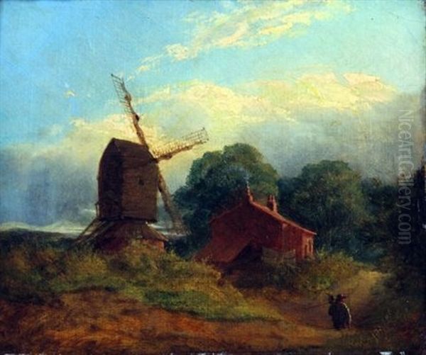 Landscape With Figure A Cottage And A Mill - view 1