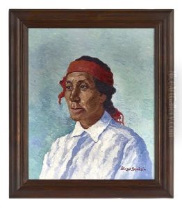 Basilio (portrait Of Basilio Herrera) by Birger Sandzen