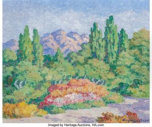 View From The Artist's Studio, Santa Barbara by Birger Sandzen