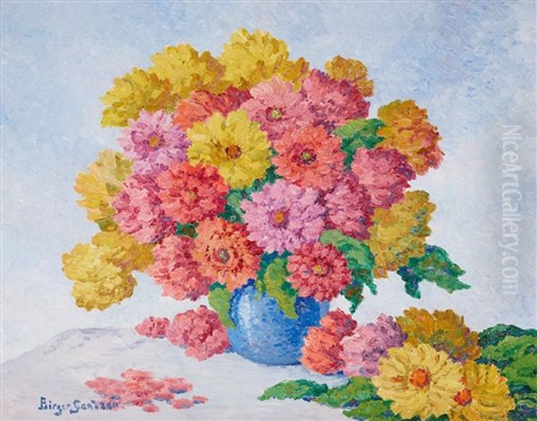 Floral Still Life (zinnias) - view 1