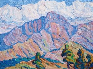 In The Heart Of The Rockies - Long Peak, Rocky Mountain National Park by Birger Sandzen