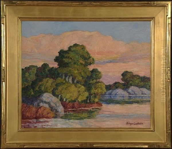 Twilight, Smoky Hill River, Kansas - view 1